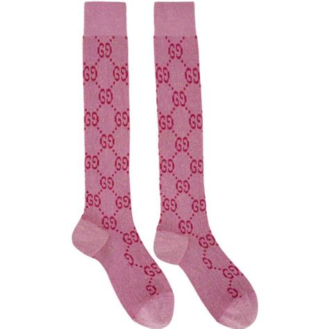 gucci pink crystal socks|pink Gucci socks for women.